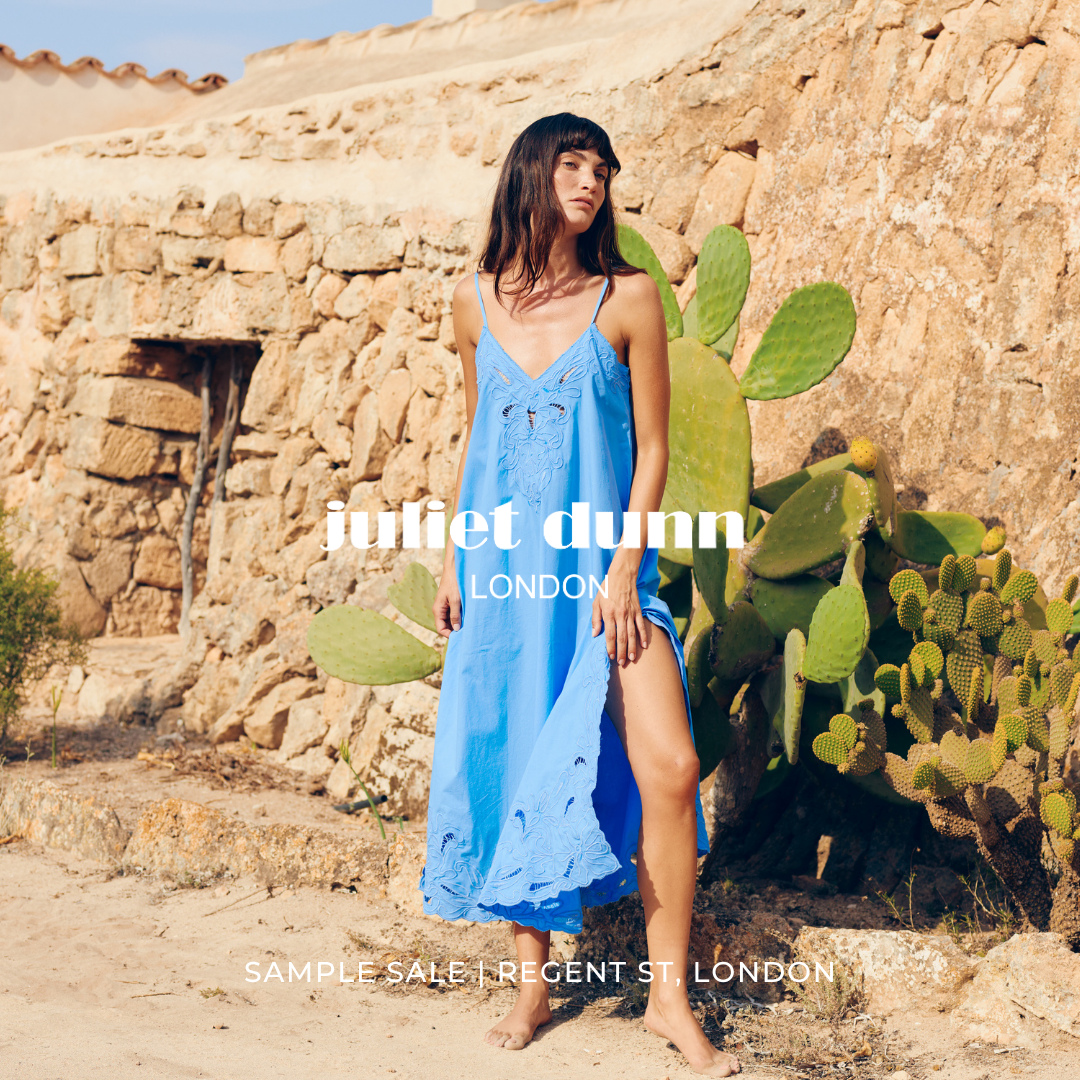 Sun-drenched colour and global glamour! You are invited to our Juliet Dunn sample sale at our Regent Street store.⁠
⁠
A luxury resort and beachwear brand for stylish women who love travel and adventure.⁣⁠
⁣⁠
Shop up to 80% off ready-to-wear, cover-ups and beachwear. ⁠
⁠
Book your ticket via the link in our bio.