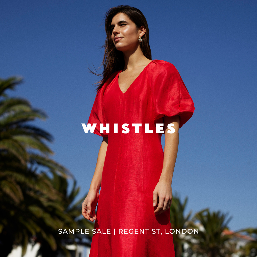 Book your ticket via the link in bio | Shop up to 85% off by Whistles at the Showcase Regent Street store.⁠
⁠
Effortless, Modern Style. London-born and globally admired.⁠
⁠
Whistles redefines everyday luxury – where understated design meets uncompromising quality.