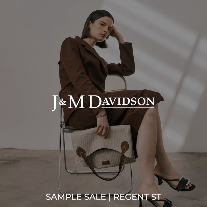 Book your ticket via the link in our bio | Enjoy up to 75% off luxury handbags, accessories and womenswear from J&M Davidson at our Regent Street store. 
 
J&M Davidson is a British luxury brand known for its understated elegance and timeless craftsmanship. Blending classic design with modern functionality, the label offers refined ready-to-wear and leather accessories that embody effortless style and quiet sophistication.