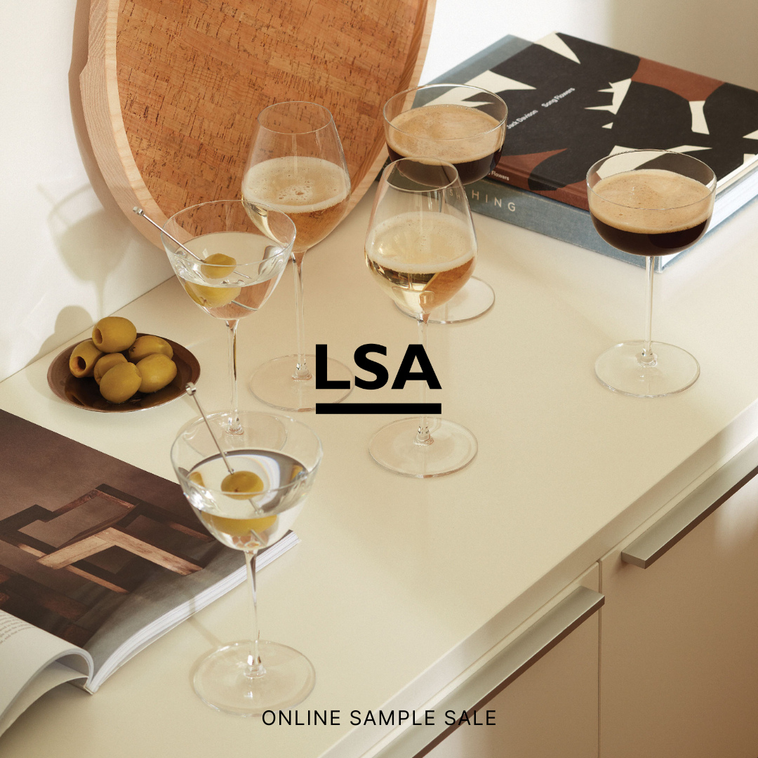 Book your ticket via the link in our bio | Shop up to 90% off luxury glassware, tableware, gifts and decorative accessories by LSA at the Showcase online store.⁠
⁠
LSA International is a London-based design studio specialising in contemporary handmade glass. Our ambition is to use skilled craft to create thoughtful, considered designs with intrinsic value. Our design process is inspired by the way people live. A sustainable approach which goes beyond form and function to create something considered, something of intrinsic value.