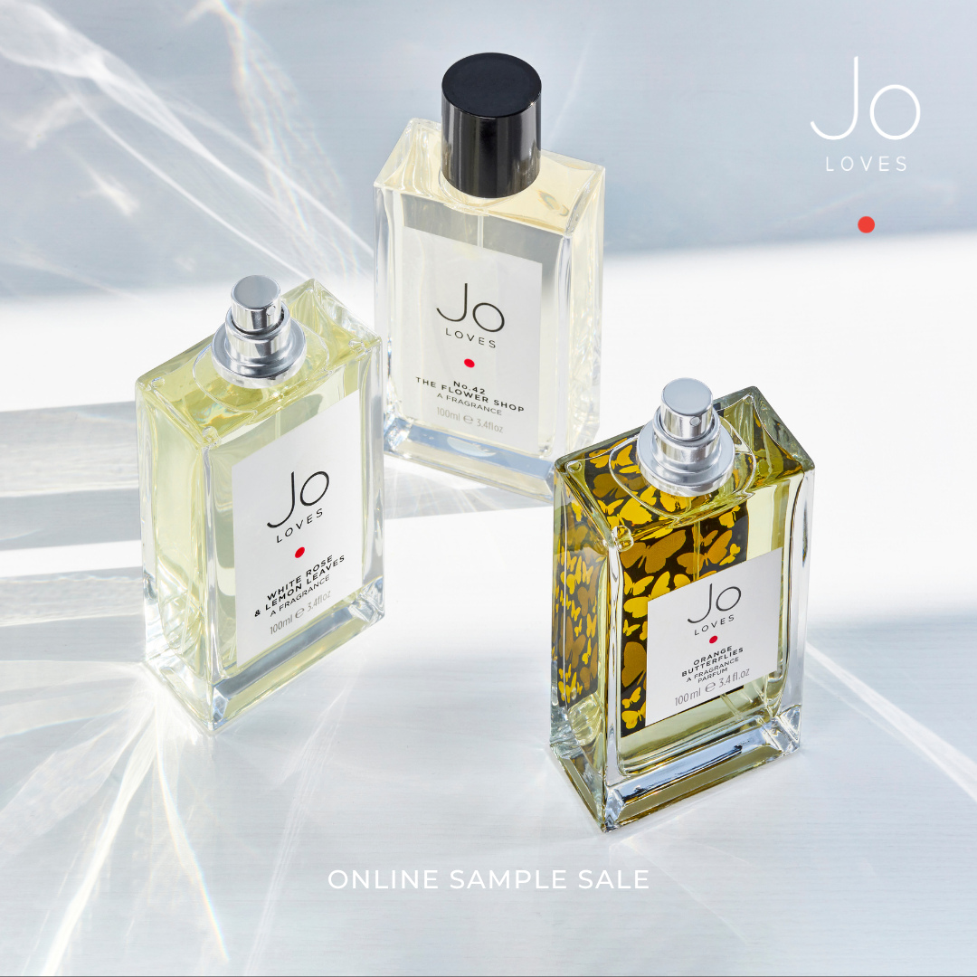 Jo Loves | Up to 50% off | Online Sample Sale⁠
⁠
Jo Malone CBE has been described as an ‘English scent maverick’ and the woman responsible for creating some of the world’s most loved fragrances. Jo Loves bottles Jo’s undeniable desire to create beautiful and unexpected fragrances, pioneering new products and entertaining experiences. Jo’s creative seal of integrity, symbolised by the red dot, is stamped across everything that bears the Jo Loves name. ⁠
⁠
Book now via the link in bio.