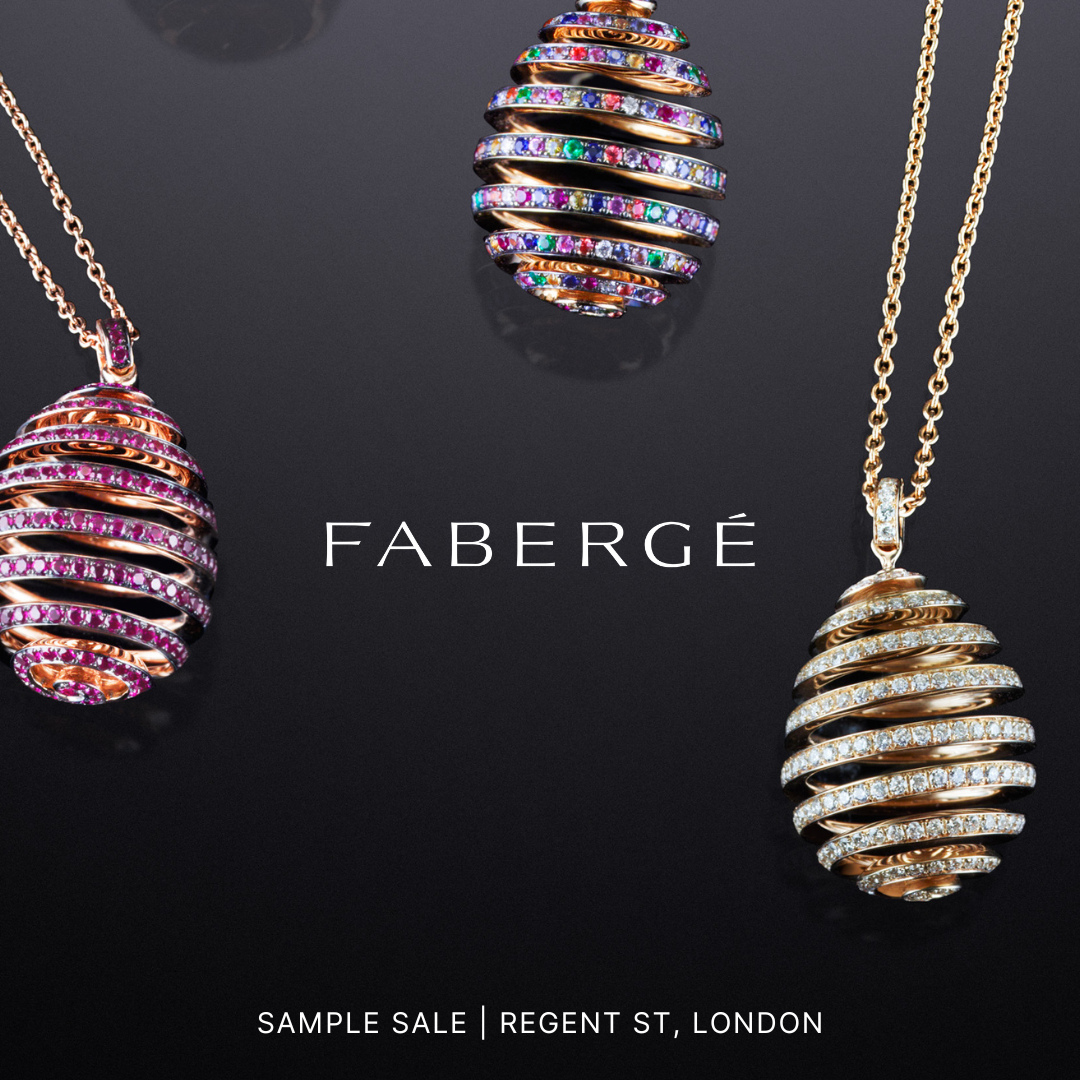 Book your ticket via the link in our bio | Enjoy up to 70% off fine jewellery from Fabergé at our Regent Street store.⁠
⁠
Fabergé, the world’s most iconic artist jeweller, creates extraordinary jewellery, watches and objets d’art, as well as bespoke commissions for a discerning international clientele. Founded in 1842, Fabergé has been the most revered names in jewellery ever since Peter Carl Fabergé created the fifty ingenious Imperial Easter Eggs for the Romanov family between 1885 and 1916.